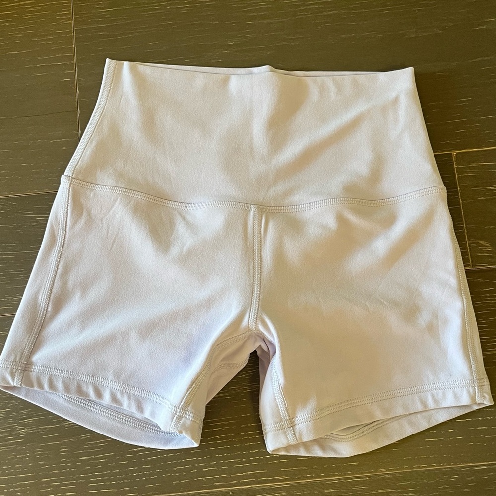 Brand new light purple lilac Lululemon yoga shorts with 4” inseam